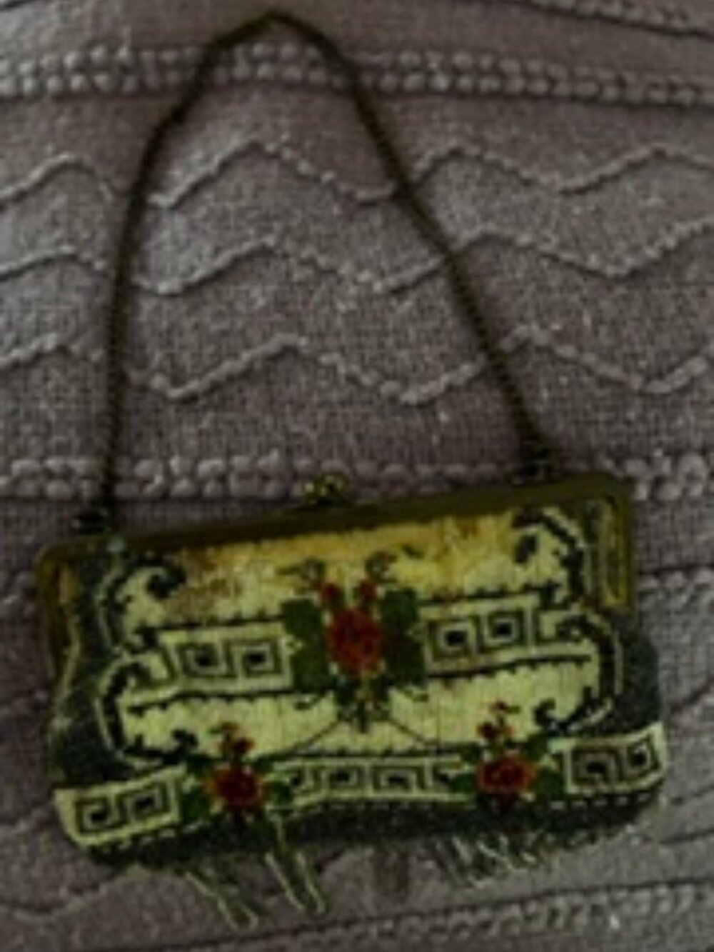 Vintage Colored Beaded Bag, Collector's Item, Circa early 1900's
